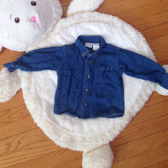 Little Goodies Other - Toddler Boy’s Blue Denim Button Down Shirt